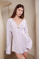 THE SHIRT DRESS IN LILAC