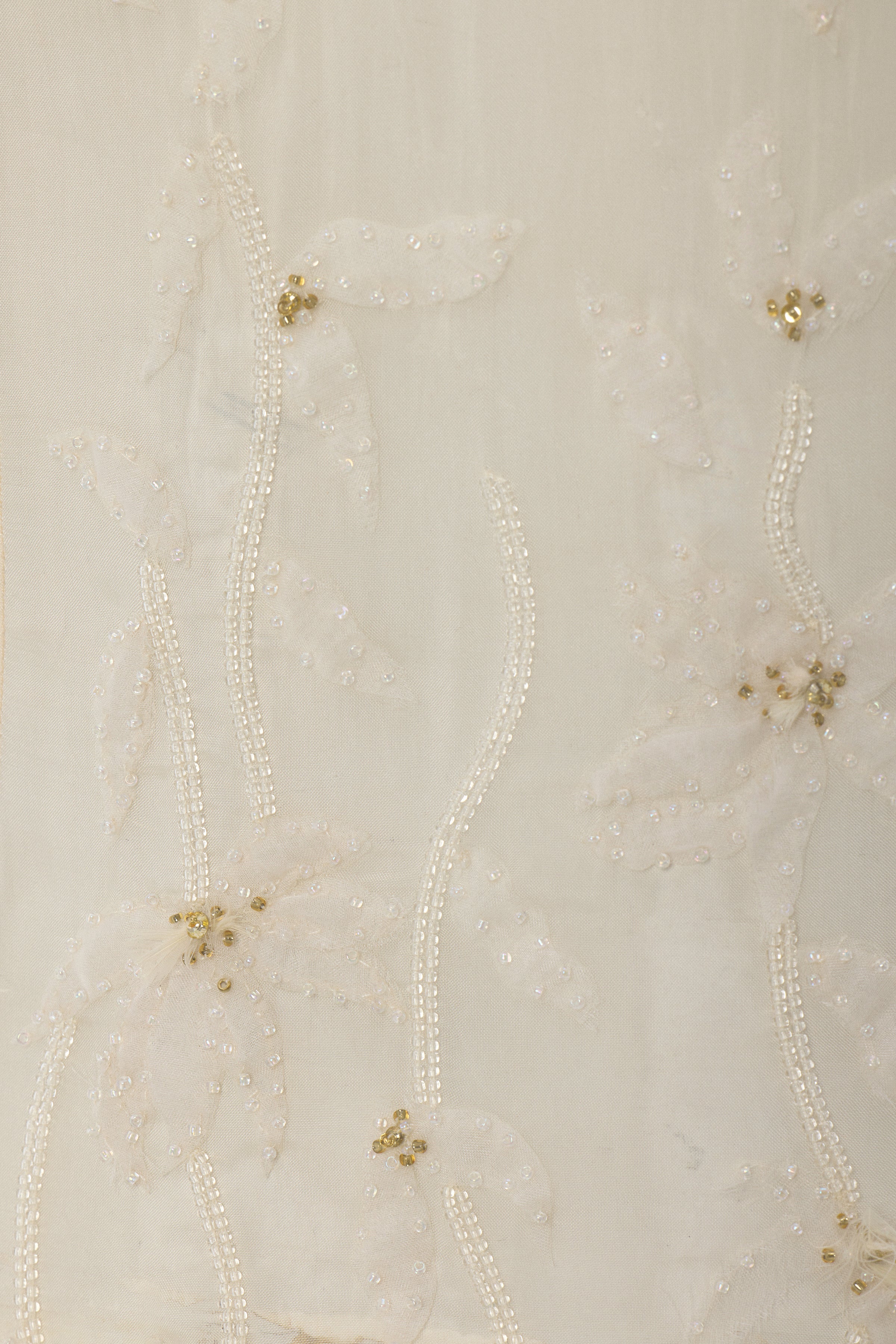 Maxi silk hand-embroidered gown for special summer occasions