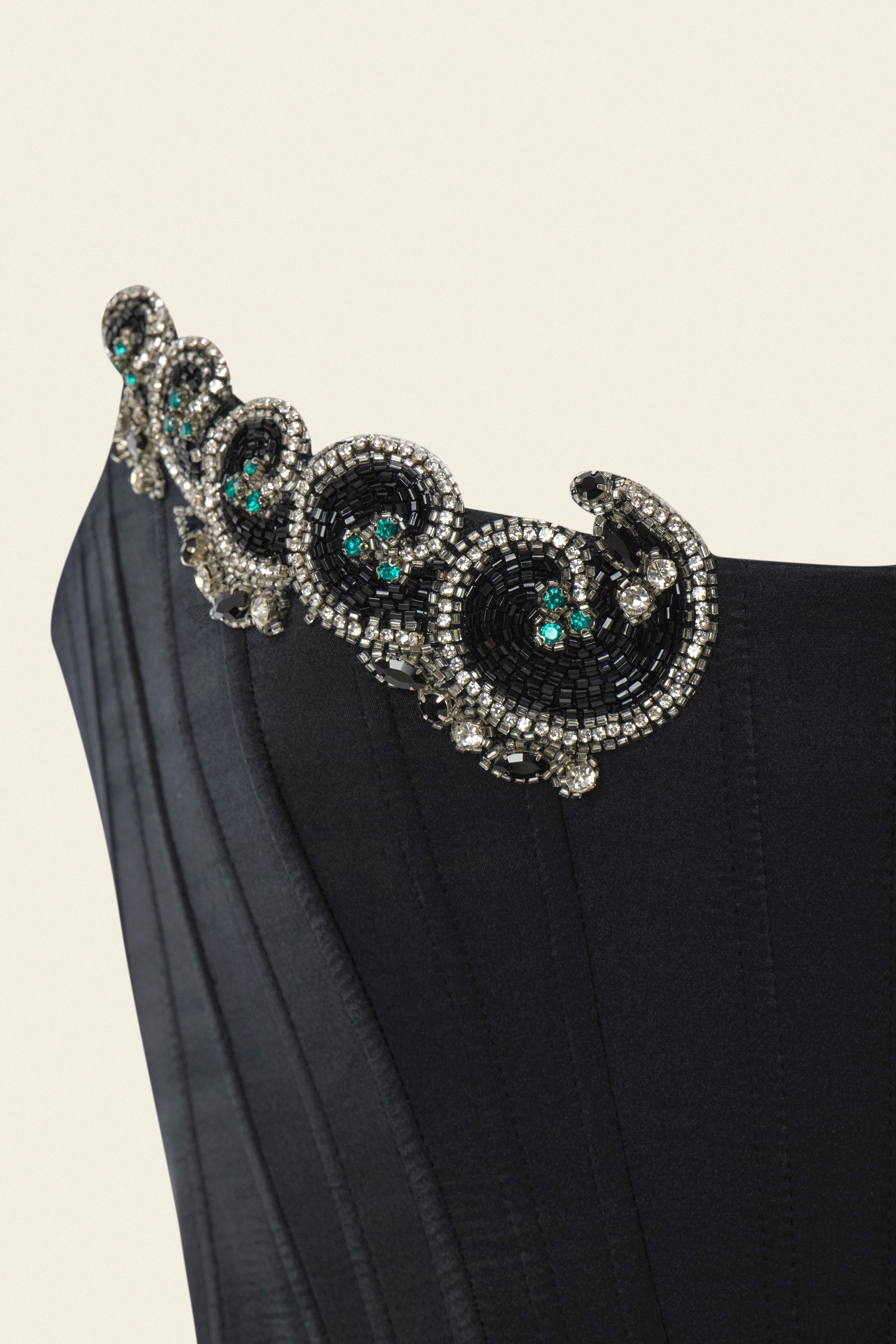 WAVE CORSET IN BLACK