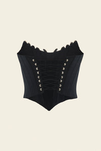 WAVE CORSET IN BLACK