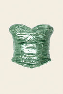 NAUSICA CORSET IN EMERALD GREEN