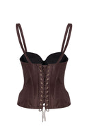 TAFFETA MARION CORSET BROWN