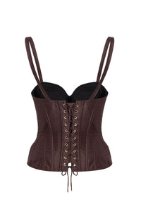 TAFFETA MARION CORSET BROWN