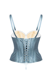 TAFFETA MARION CORSET BLUE