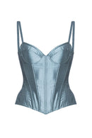 TAFFETA MARION CORSET BLUE