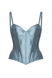 TAFFETA MARION CORSET BLUE