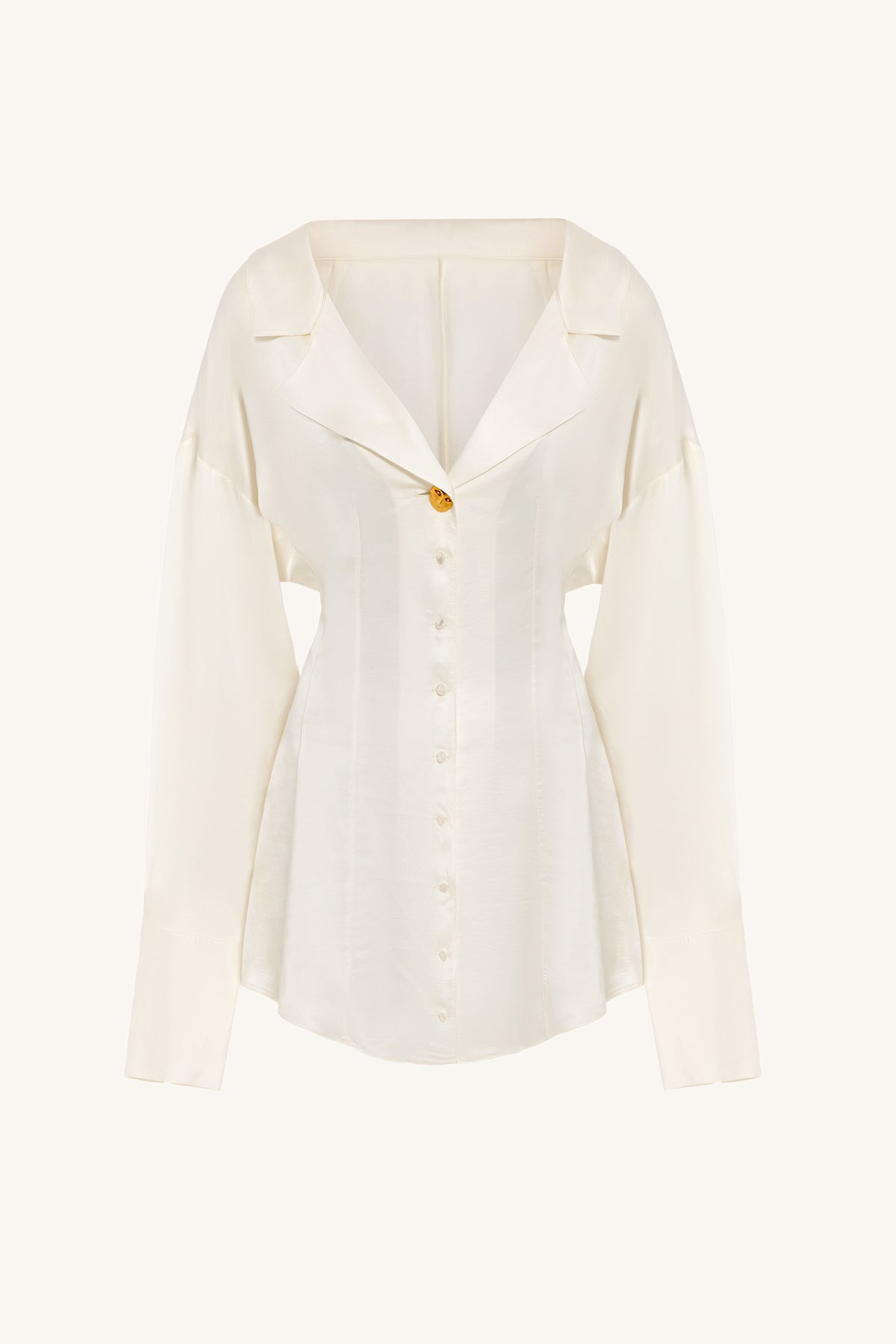 THE SHIRT DRESS IN CREAM
