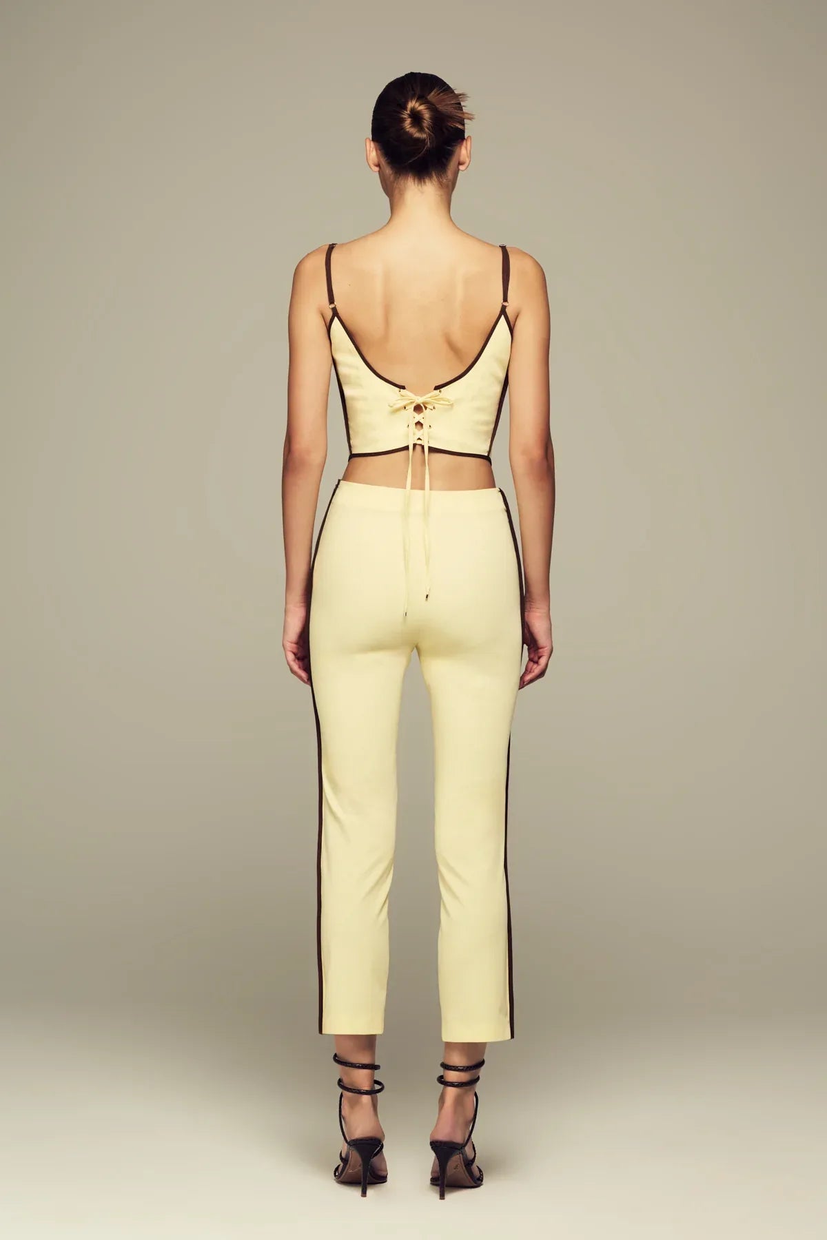 Spring/summer butter yellow capris set