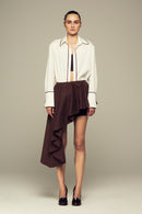 MODULAR SKIRT IN BROWN