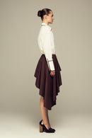 MODULAR SKIRT IN BROWN