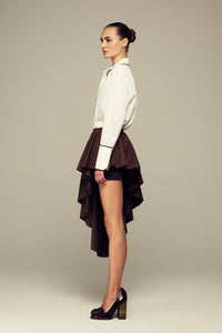 MODULAR SKIRT IN BROWN