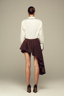 MODULAR SKIRT IN BROWN