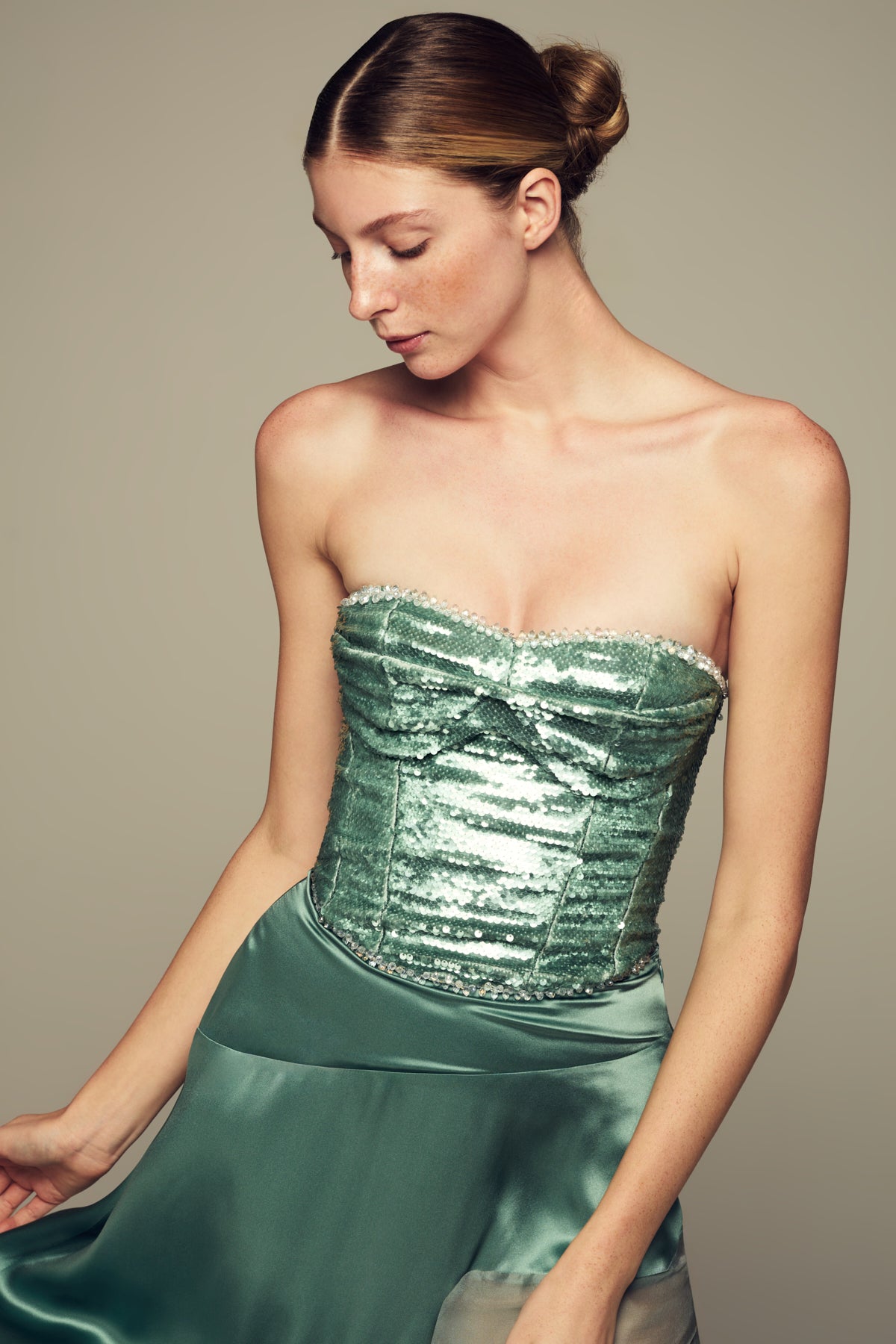 NAUSICA SKIRT IN EMERALD GREEN