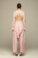 Modular pink cotton shirt for spring/summer special occasions