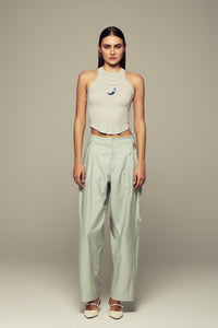 Hand-embroidered tank top