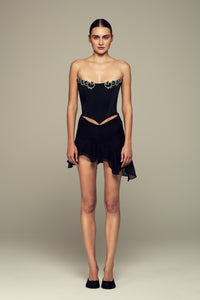 WAVE CORSET IN BLACK