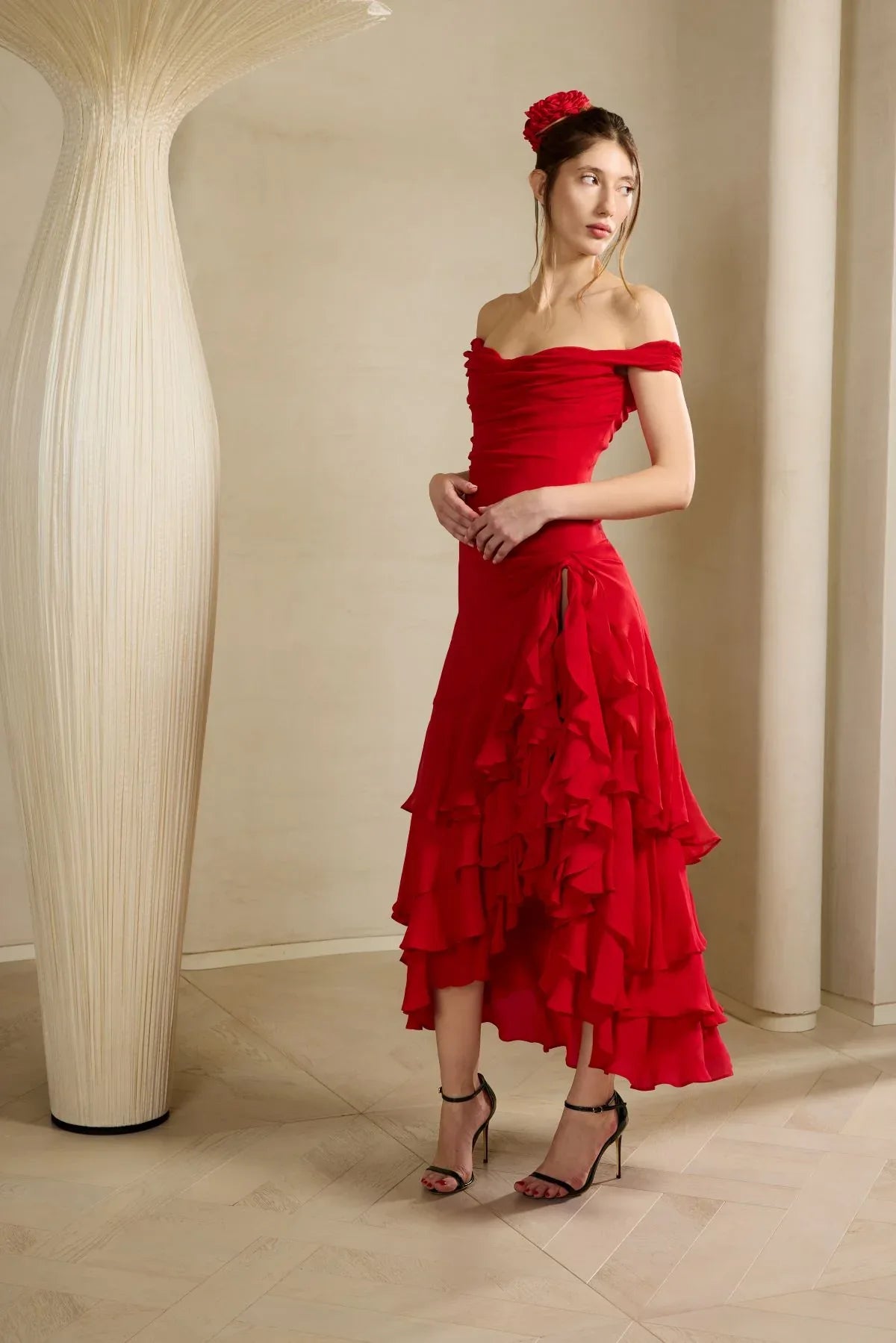 jurati red dress Interview with Star Trek: Picard Costume Designer, Christine Bieselin Clark