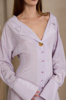 THE SHIRT DRESS IN LILAC