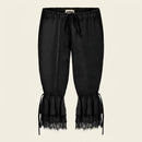 Mid-rise modal capri pants in black
