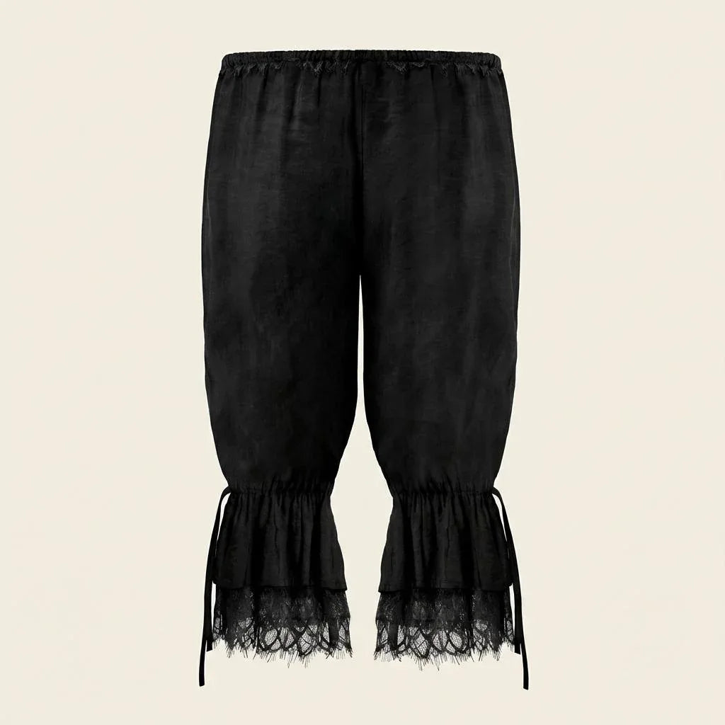 Mid-rise modal capri pants in black
