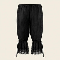 Mid-rise modal capri pants in black