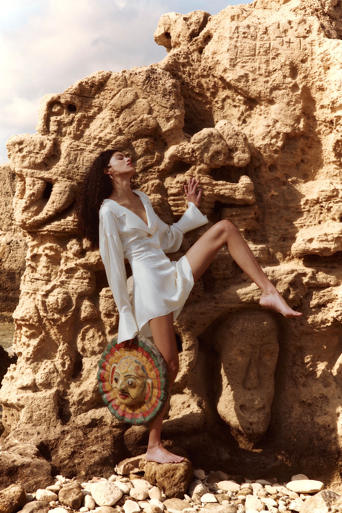 THE SHIRT DRESS IN CREAM